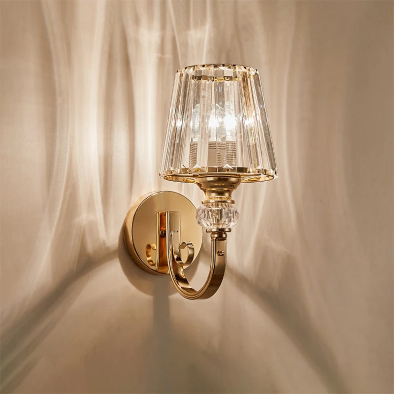 applique murale en cristal luxe design moderne nordique à led