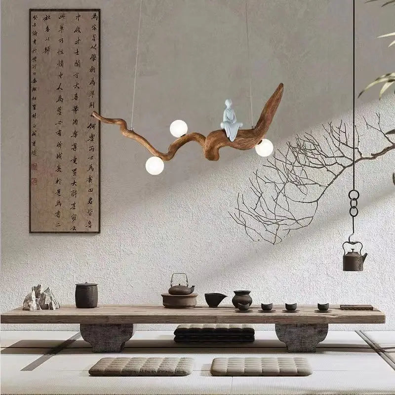 suspension en résine zen style chinois pour décoration intérieure