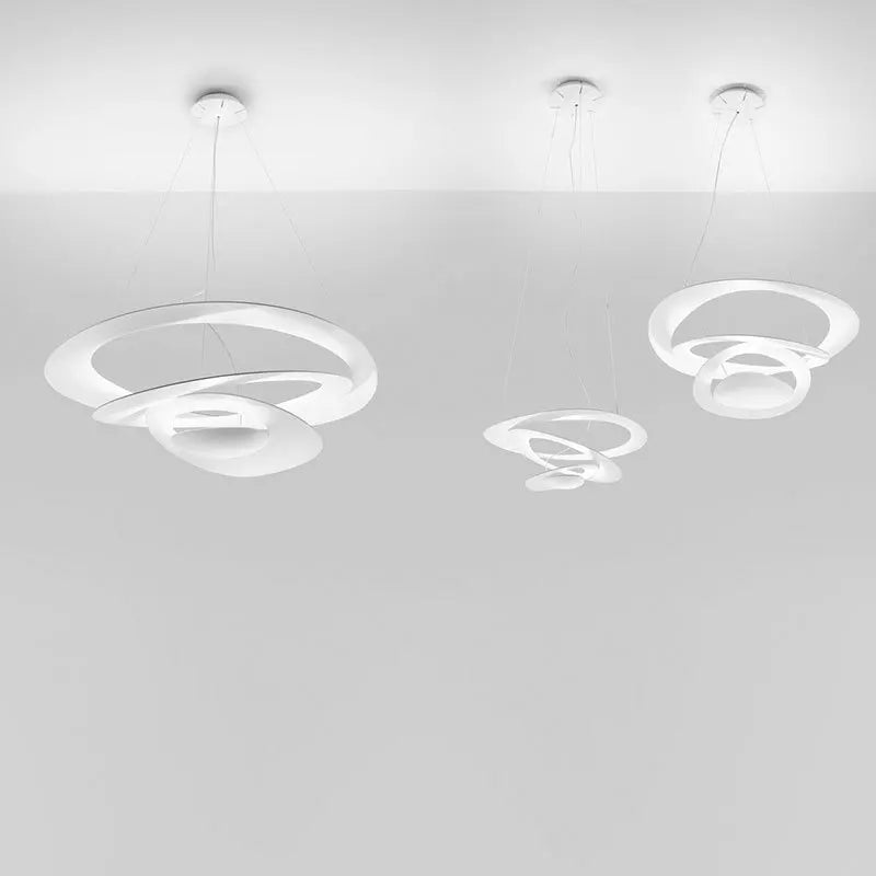suspension led design moderne spirale nordique annulaire