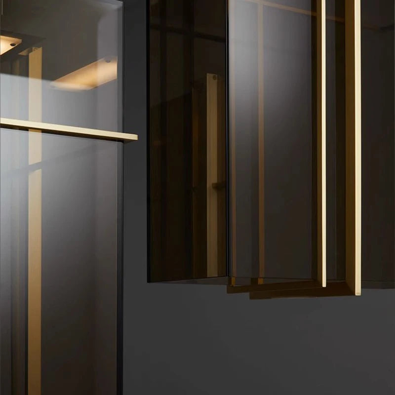 suspension led en verre design moderne italien