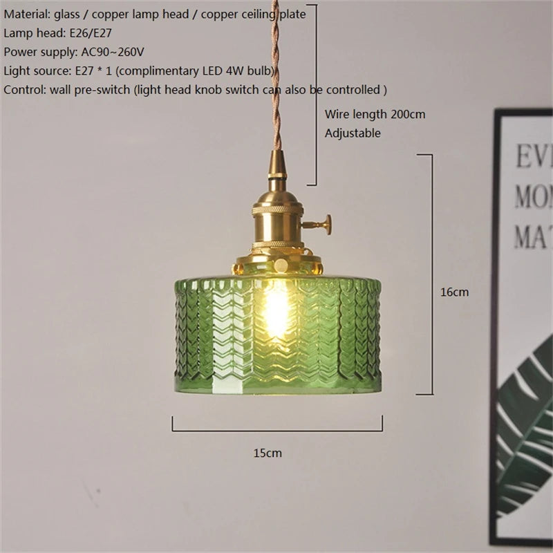 suspension nordique vintage rustique en cuivre wabi-sabi luminaire