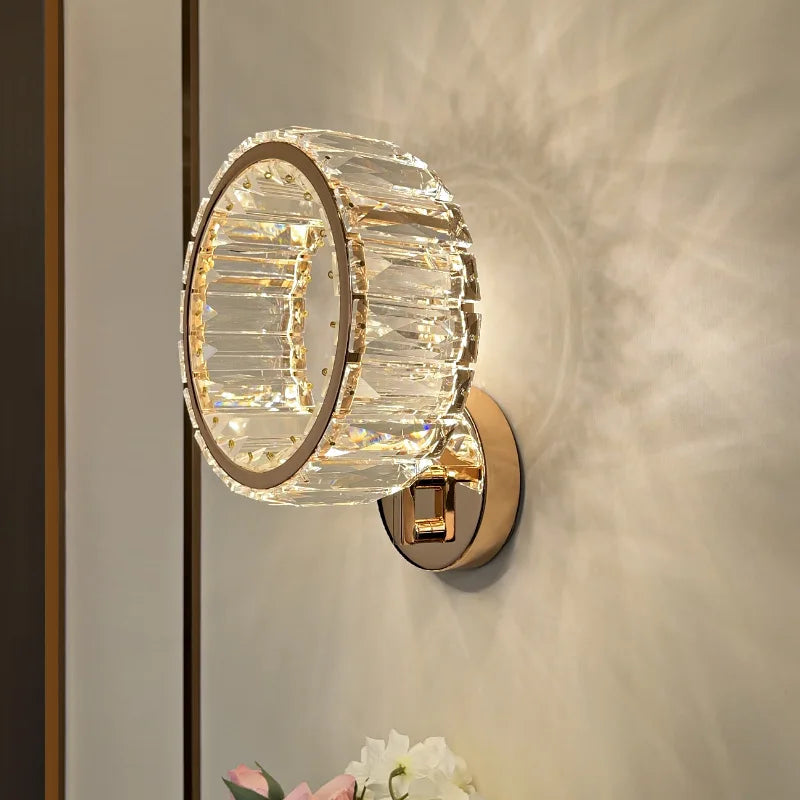 applique murale led moderne en cristal de luxe