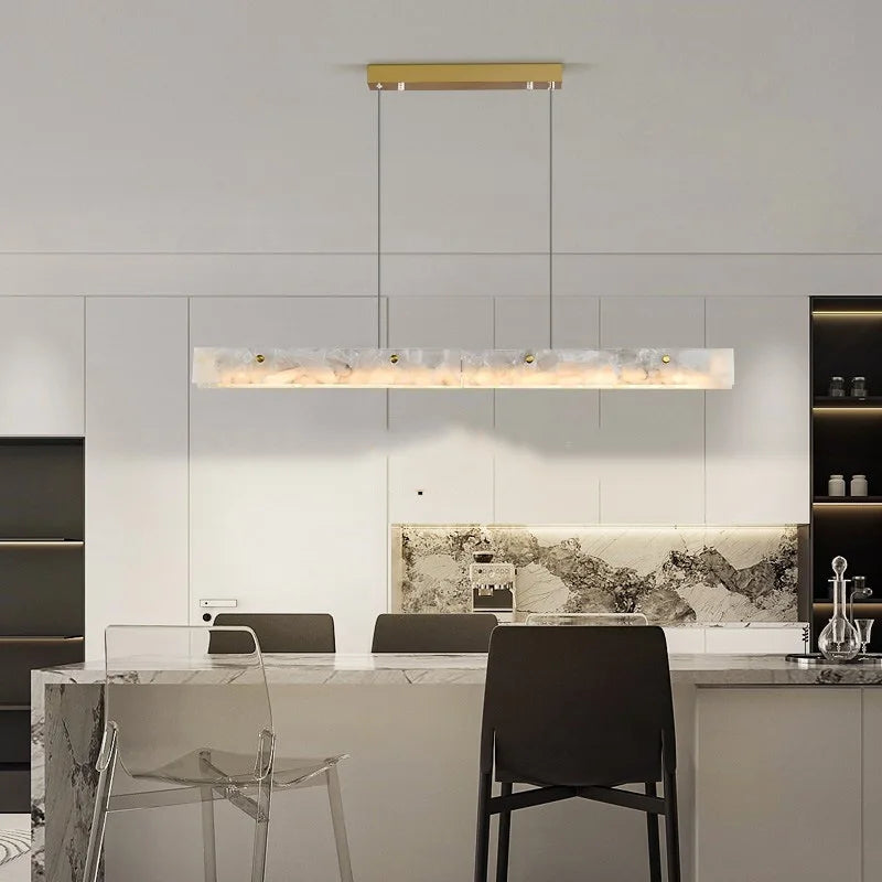lustre moderne en marbre noir pour décoration intérieure élégante