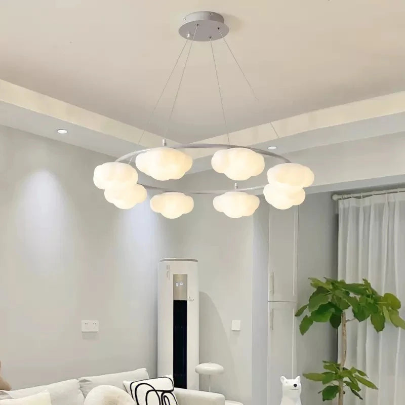 lustre en forme de nuage avec télécommande pour enfants