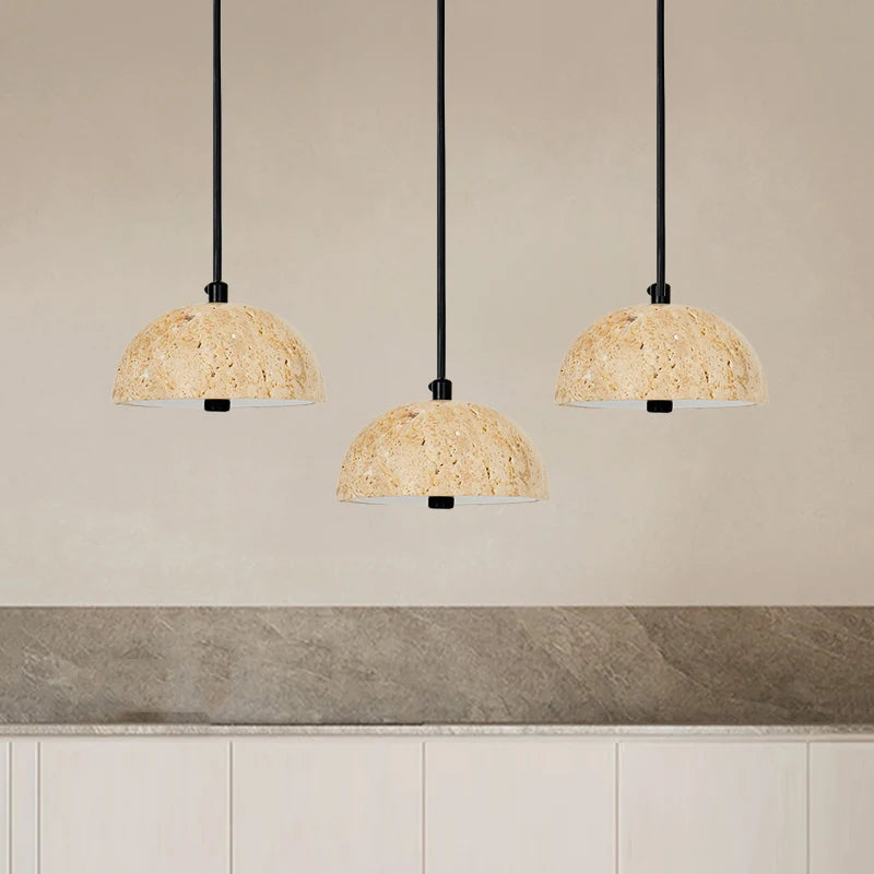 suspension wabi sabi trois têtes design minimaliste européen pour restaurants