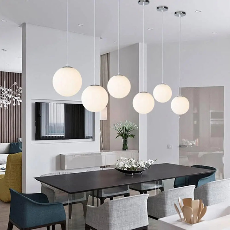 boule de verre suspension moderne pour restaurant hôtel