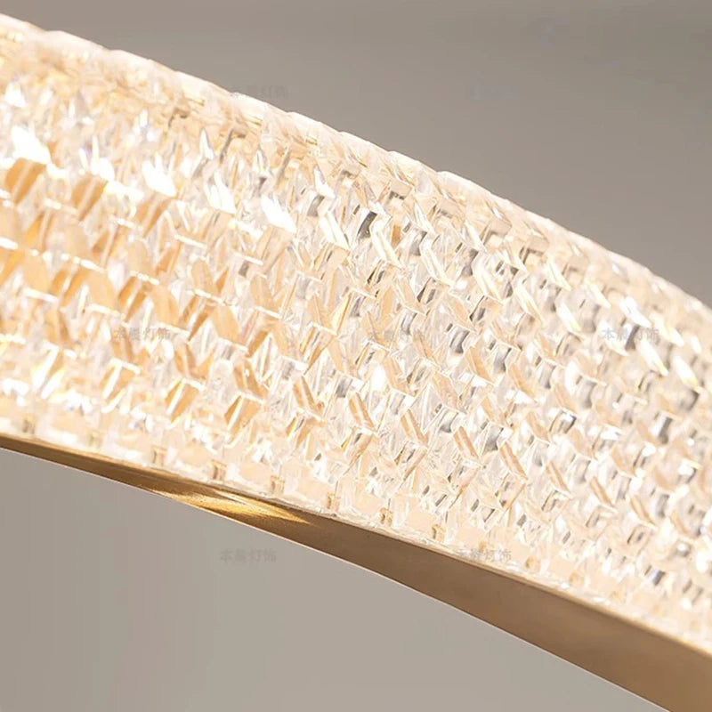 Lustre led cristal design moderne