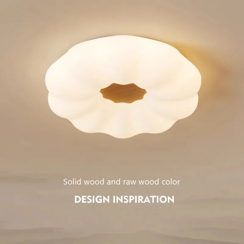 Plafonnier nordique en bois massif salon acrylique plafonnier chambre lustre lampe hôtel restaurant lampe moderne éclairage
