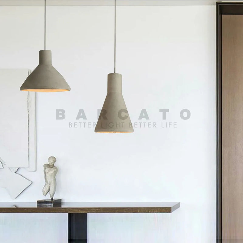 Design LED lustres en ciment suspension LED luminaires américain créatif Vintage lampe salle à manger Restaurant Luminaire