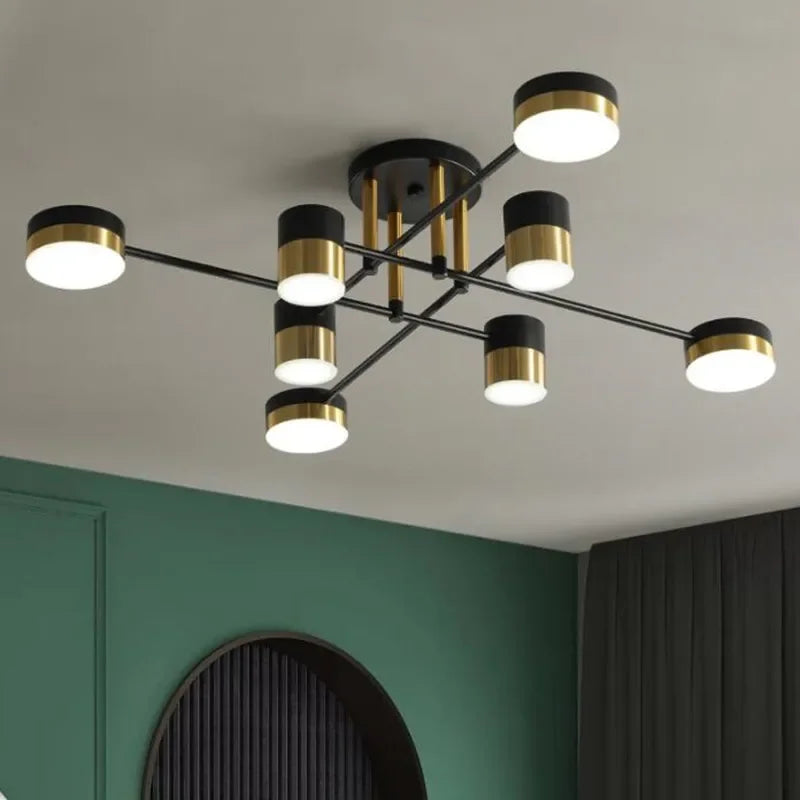 lustre led en métal moderne pour décoration intérieure
