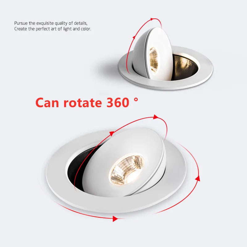 plafonnier led dimmable réglable 360 degrés design moderne