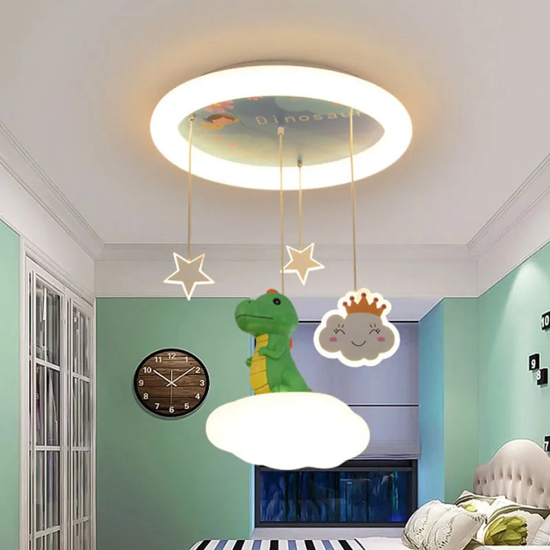 lustre créatif dinosaure led pour enfants soin des yeux