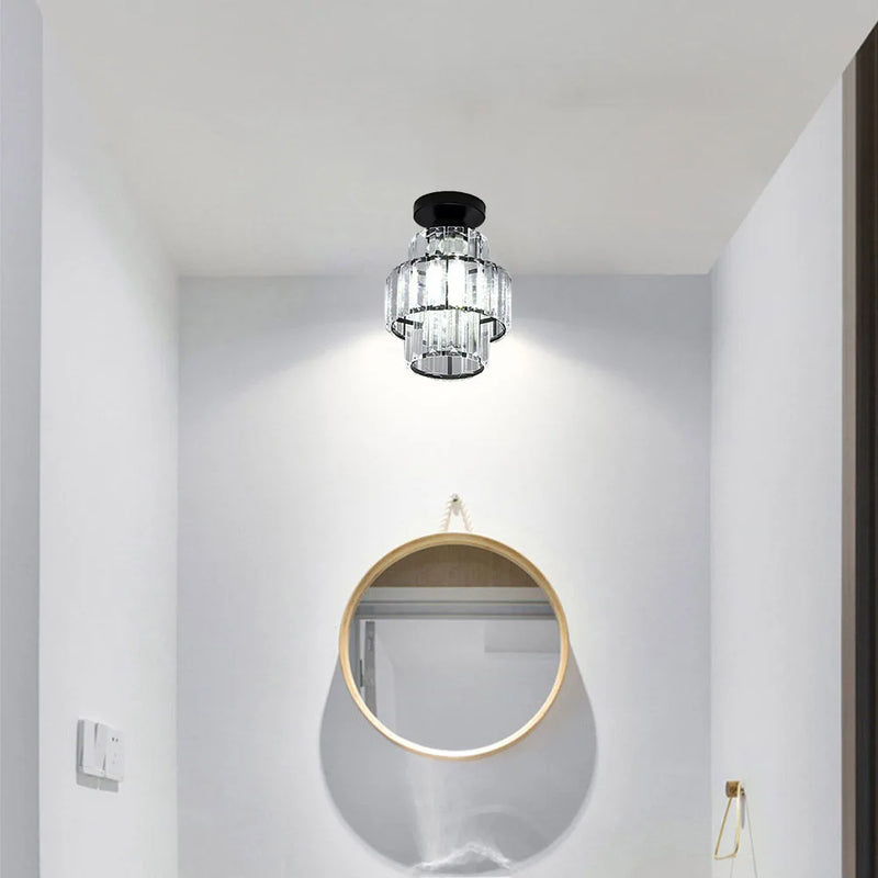 plafonnier en cristal k9 moderne pour décoration intérieure élégante