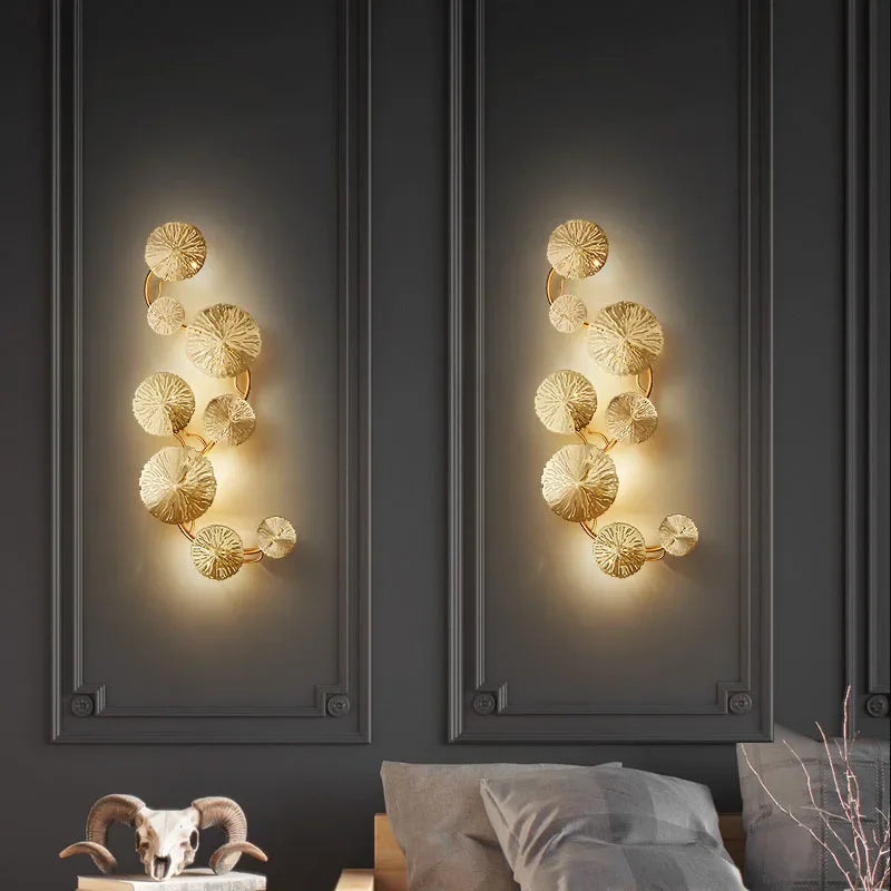 Applique murale moderne en forme de feuille de Lotus