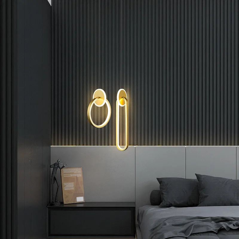 lustre long câble minimaliste suspendu rond 2022