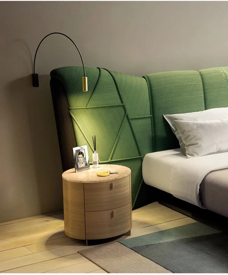 applique murale led courbée métal doré g9