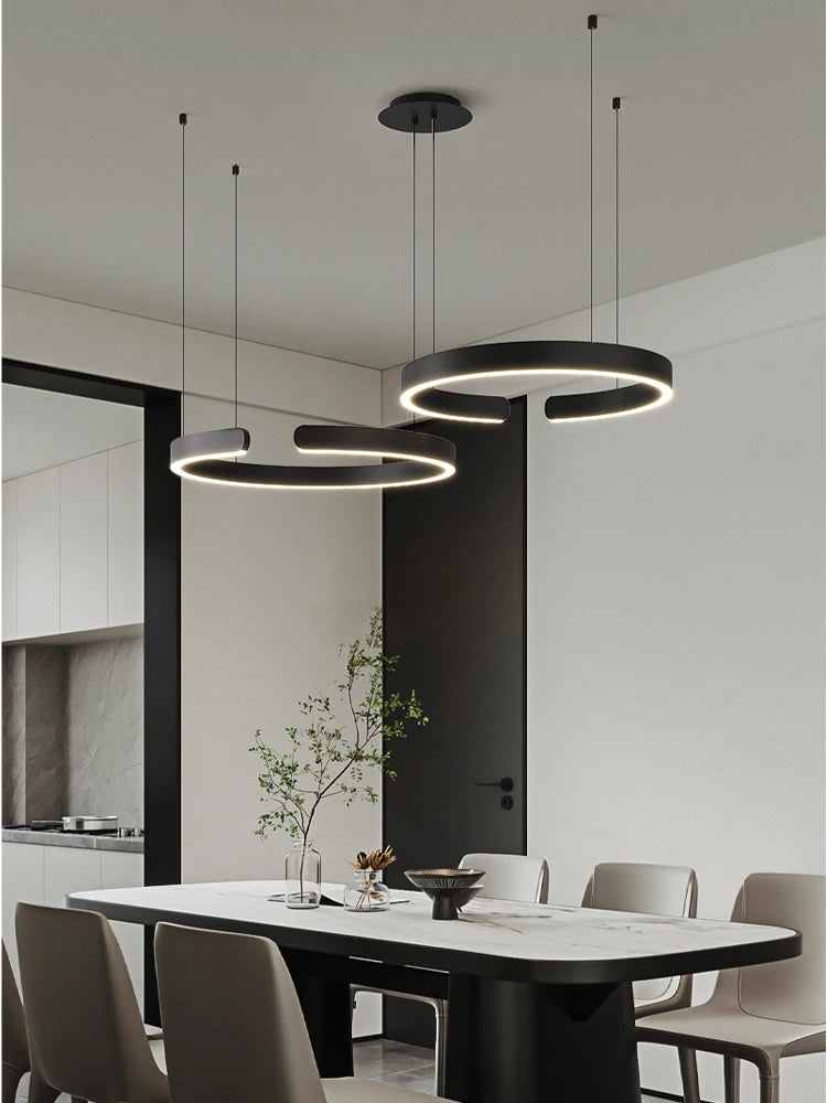 lustre moderne minimaliste en forme de c style nordique