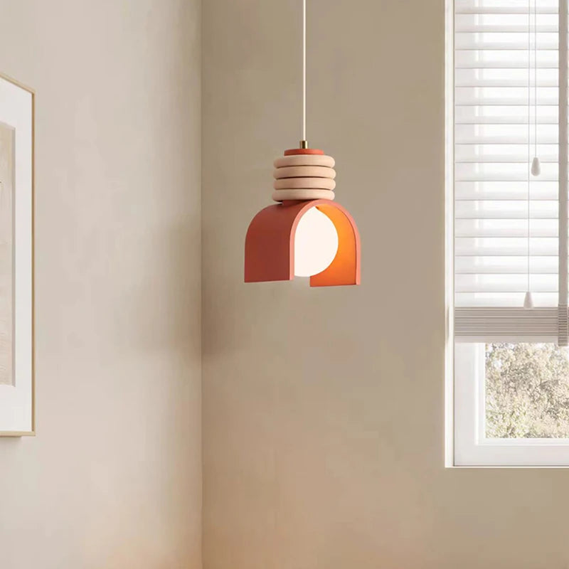 suspension LED créative en résine avec cordon réglable