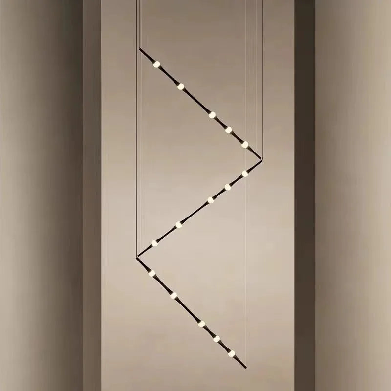 suspension nordique en acrylique design bambou pour décoration intérieure