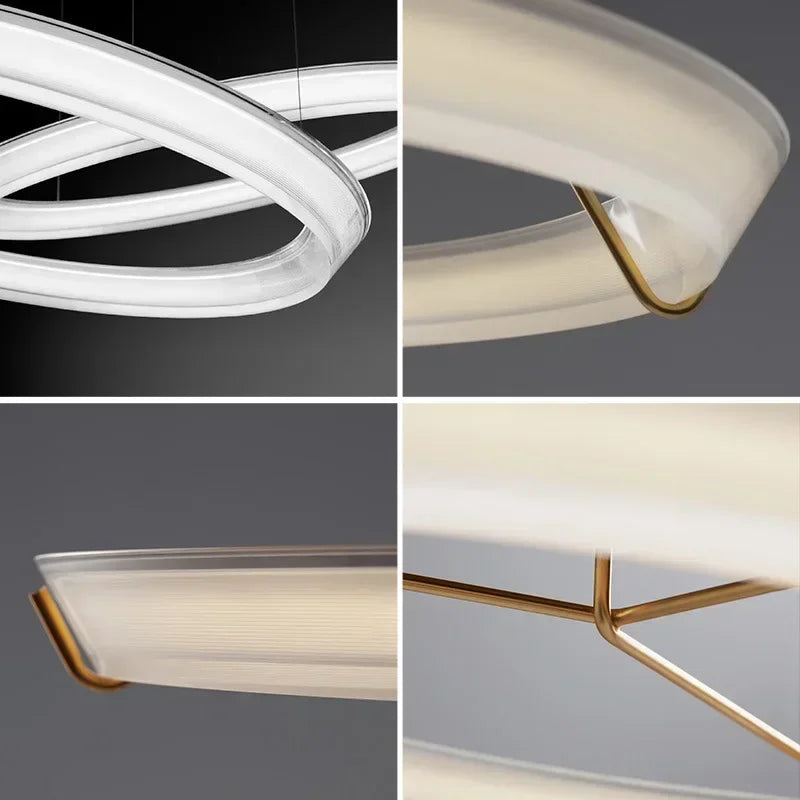lustre nordique design suspension décorative en acrylique LED