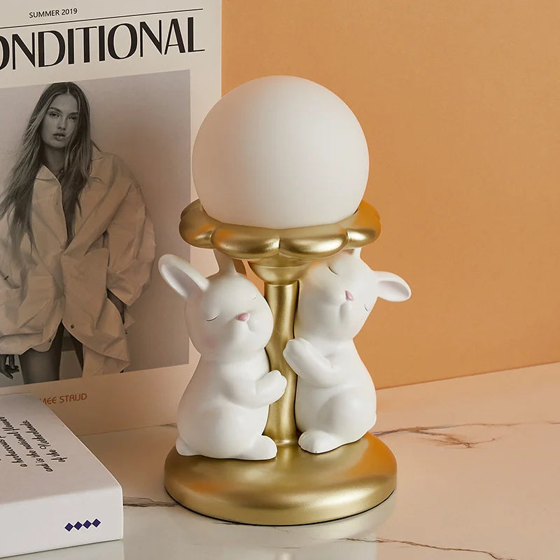 lampe de bureau kawaii lapin mignon décoration princesses cadeau luxe