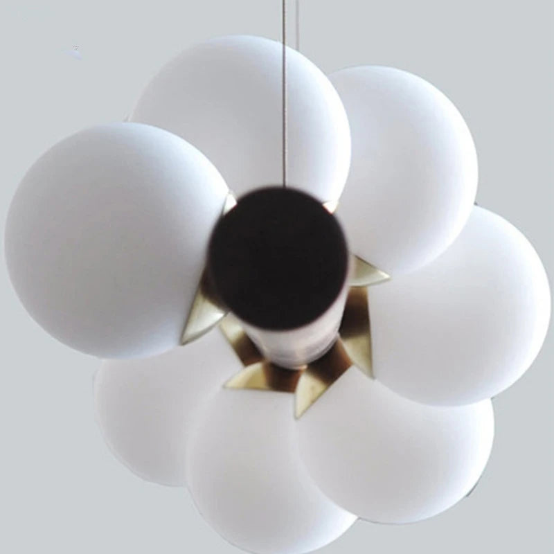 LED longue suspension en bois lumières moderne boule de verre lustre Art Design Luminaire en bois G9 suspension pour éclairage de salle à manger