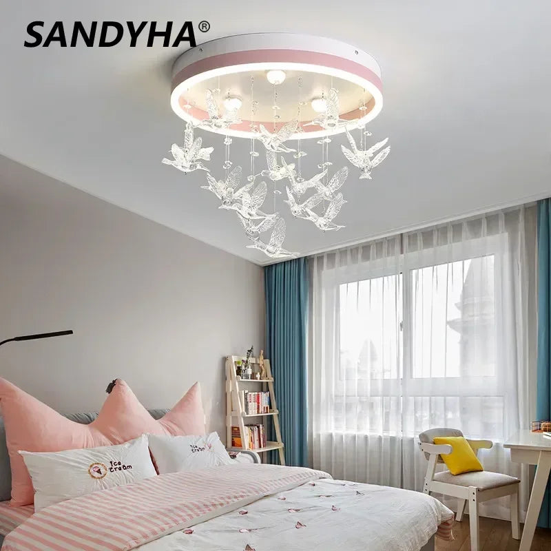 lustre sandyha moderne à leds décoratif pour enfants