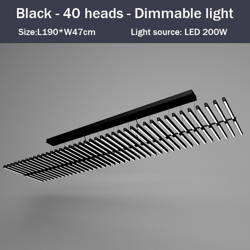 Lustre design LED en baguette lumineuse Bilbao