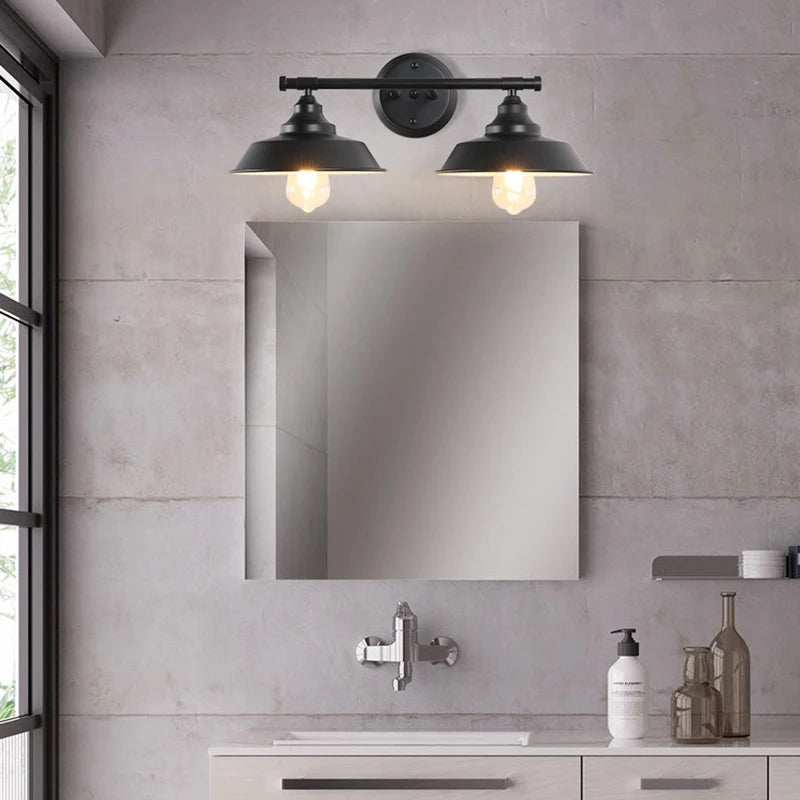 applique murale Loft industriel Vintage Double tête fer