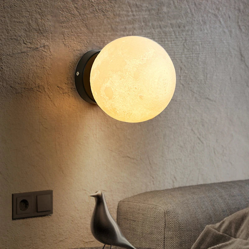 Lune Lampadaire Designer LED 3D Boule Salon Canapé Chambre Art Décoration Station Lampe Nordique Trépied Luminaires D'intérieur
