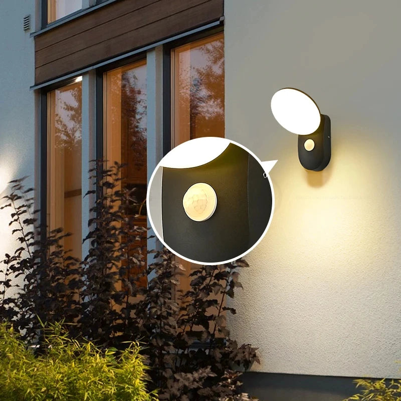 LED Applique Murale À Induction Extérieure IP65 Éclairage Étanche Villa Cour Jardin Décoration Porche Lampe Applique Murale Lampara Pared