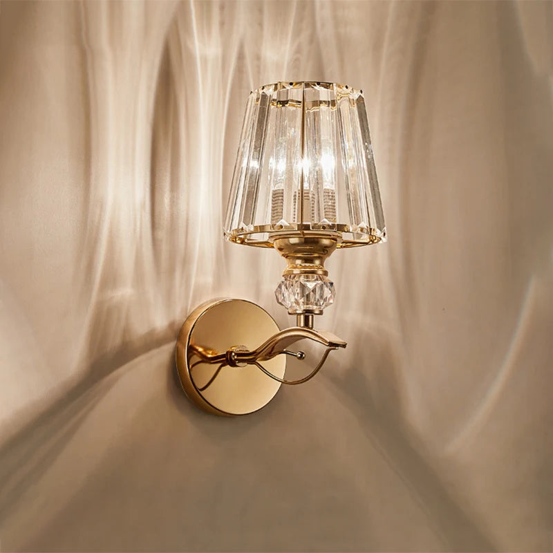 applique murale en cristal luxe design moderne nordique à led