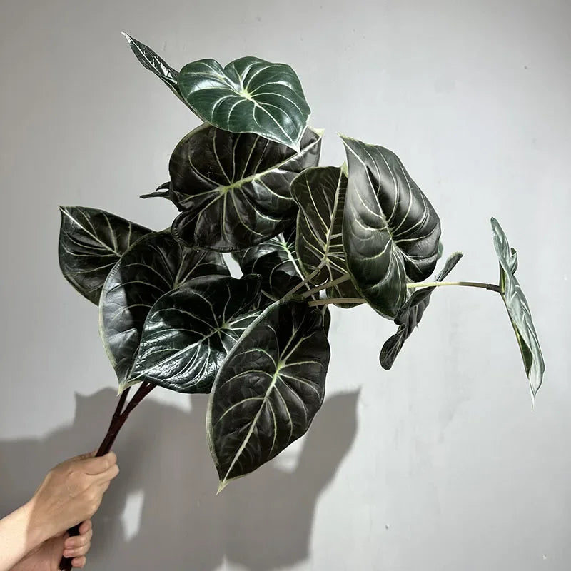 lot de 2 plantes vertes artificielles décoratives en plastique