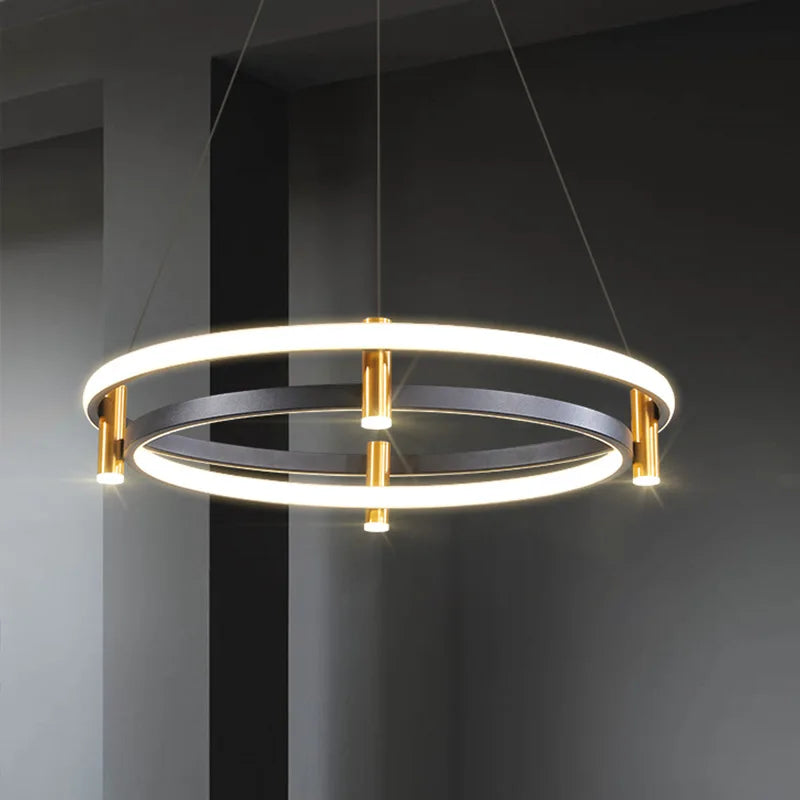 lustre led nordique anneau décoratif pour maison