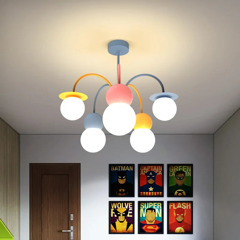 lustre minimaliste nordique pour chambre d'enfant créatif
