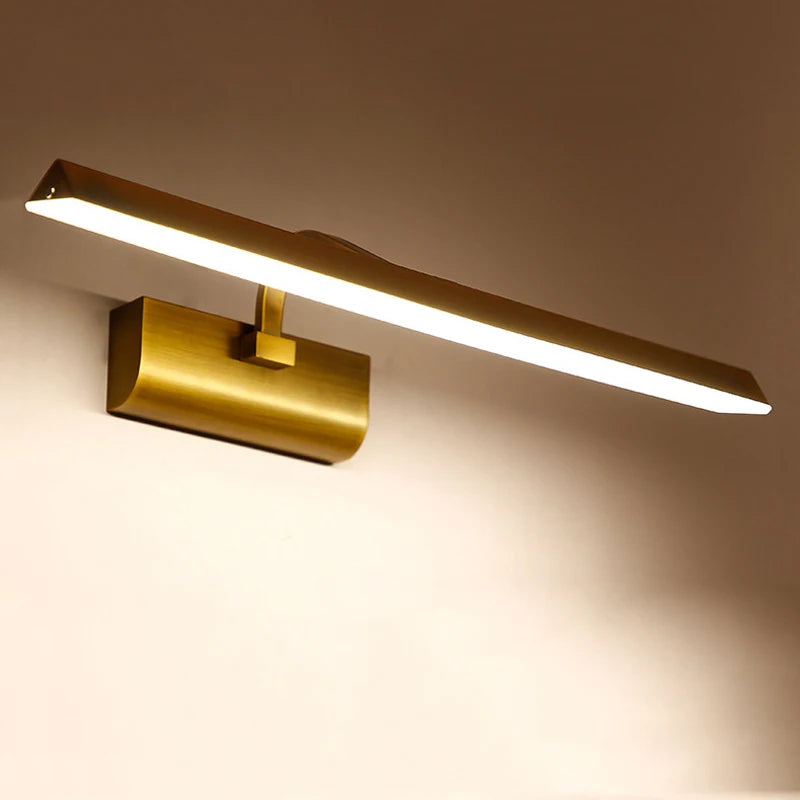 applique murale vintage triangle led lumière cosmétique bronze