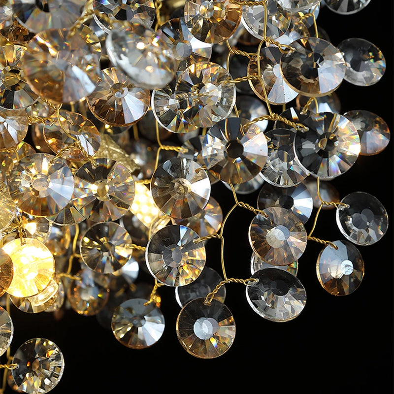 suspension moderne en cristal pour décoration intérieure élégante