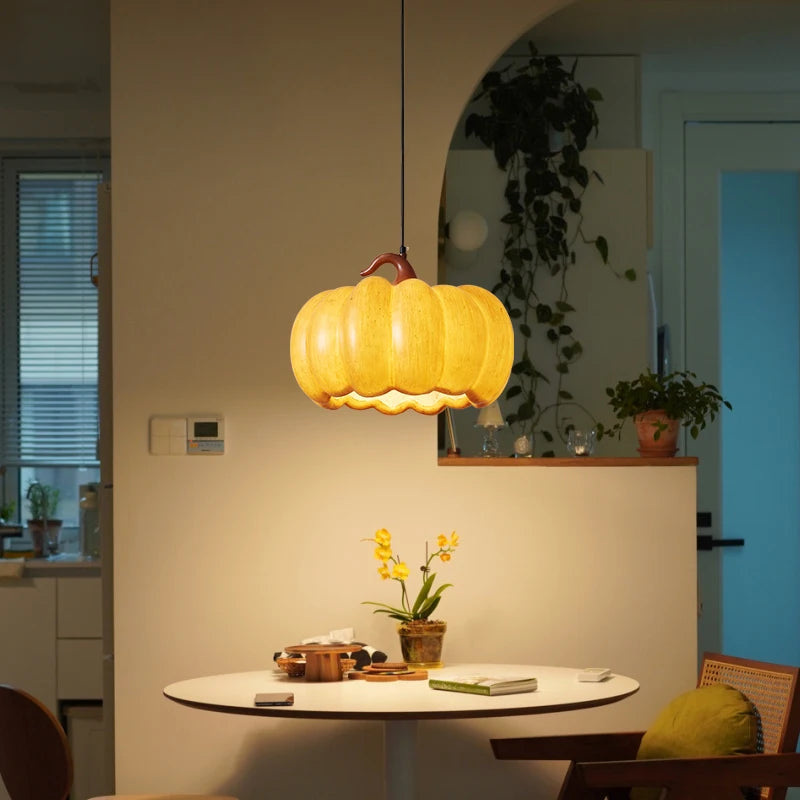 lustre japonais rétro wabi sabi led citrouille pour restaurant