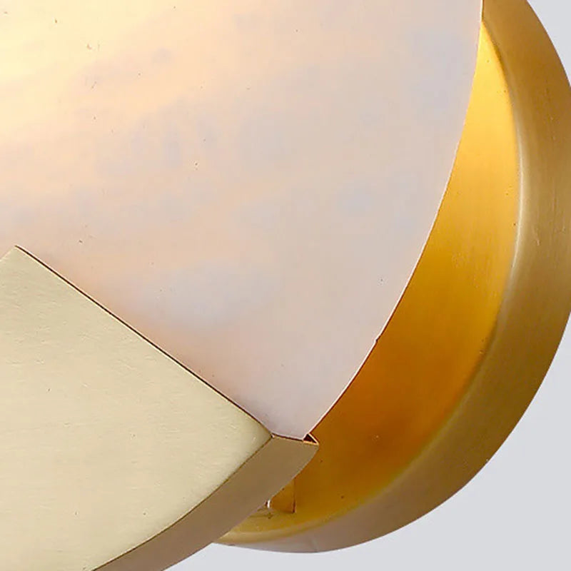 Appliques murales rondes en marbre naturel