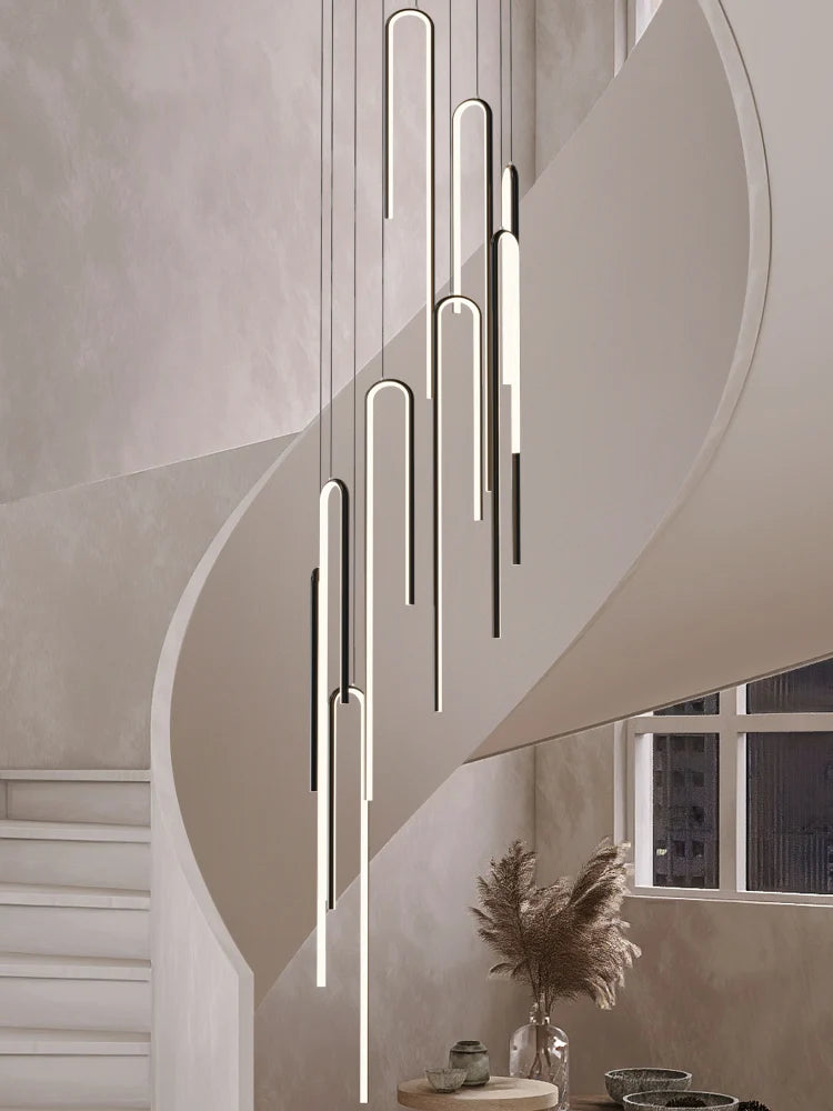 lustre nordique minimaliste rotatif en forme de u