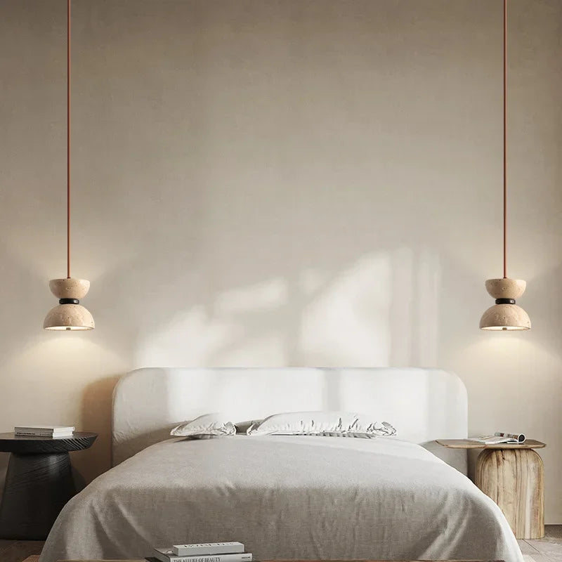 lustre design en pierre naturelle pour décoration intérieure
