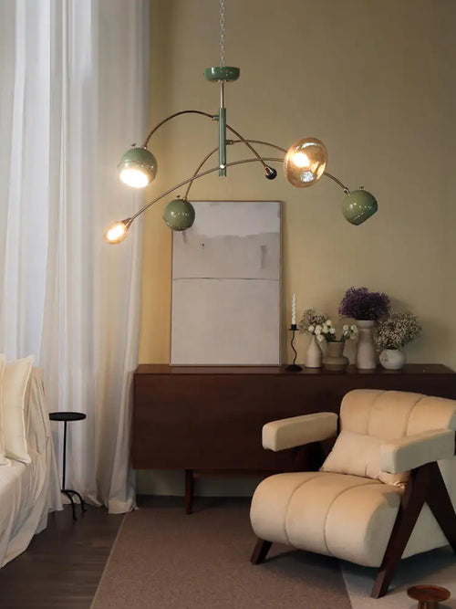 suspension vintage en verre art déco pour décoration intérieure