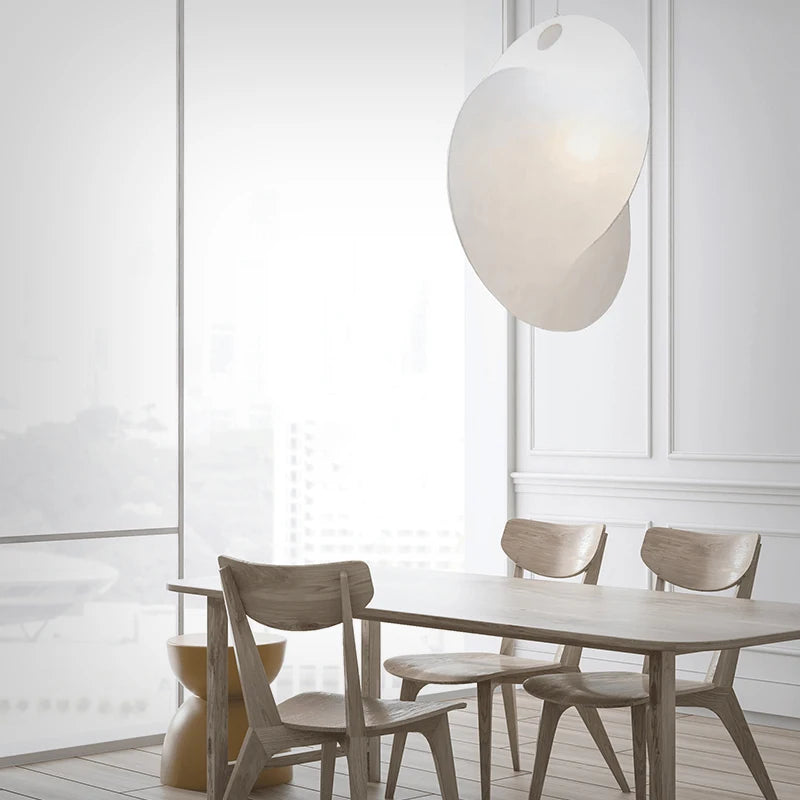 Créativité nordique soie Wabi Sabi Led lustre salle à manger barre lampe chambre Duplex Villa Loft décor à la maison escaliers suspension lumières