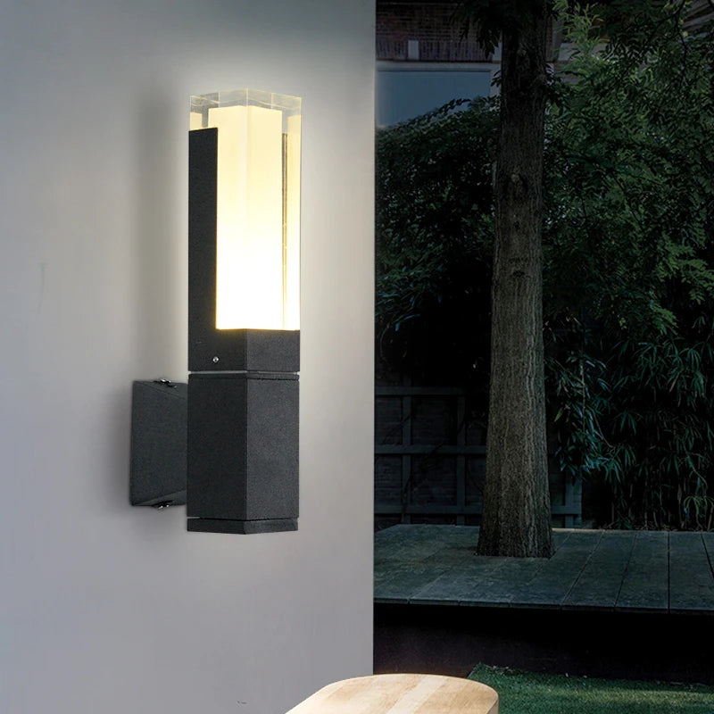Outdoor Double-Headed Wall Lights, Upper and Lower Lighting Spotlights,Simple and Modern LED Household Aisle Corridor Lights