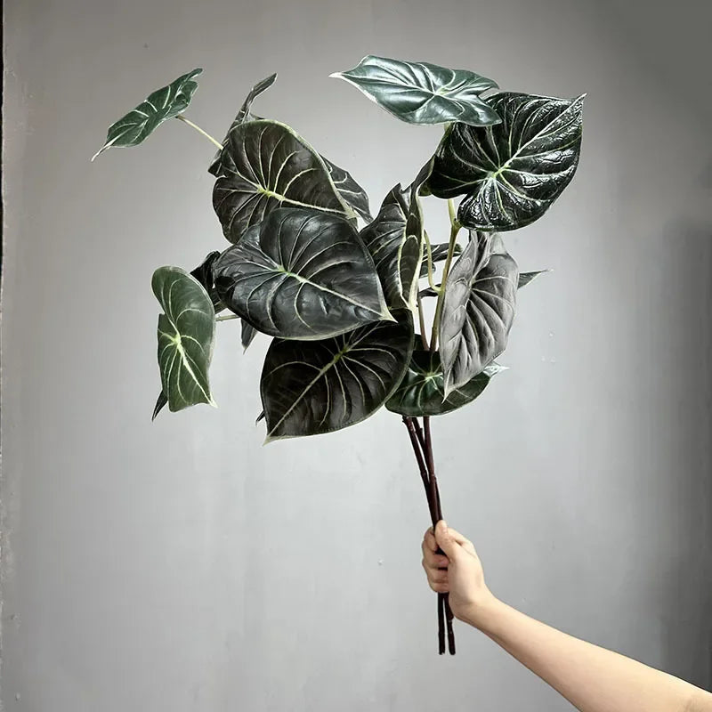 lot de 2 plantes vertes artificielles décoratives en plastique