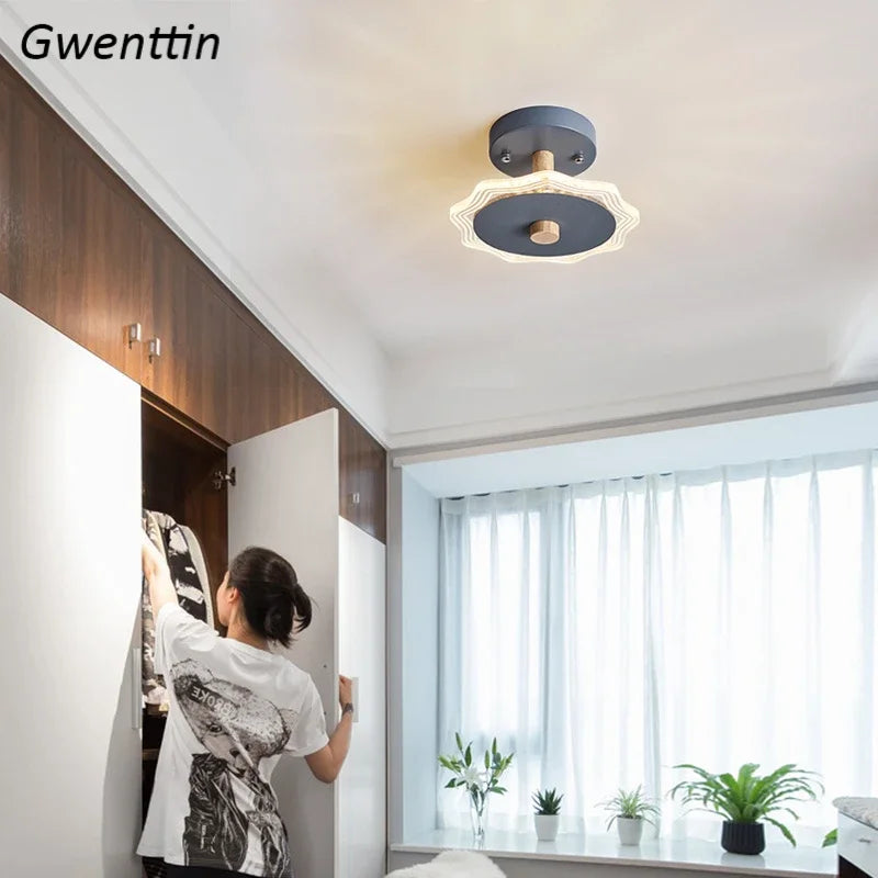 plafonnier moderne nordique led interchangeable pour intérieur élégant