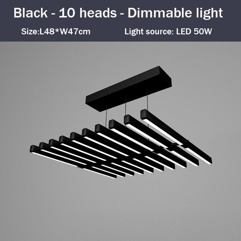 Lustre design LED en baguette lumineuse Bilbao