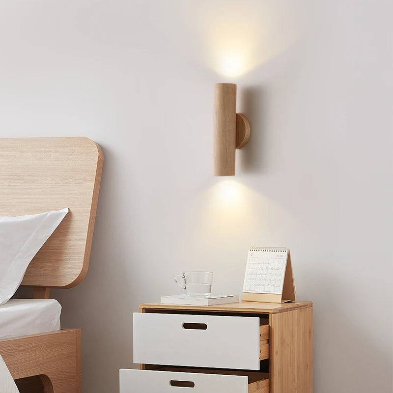 applique murale led moderne en bois pour décoration intérieure et extérieure