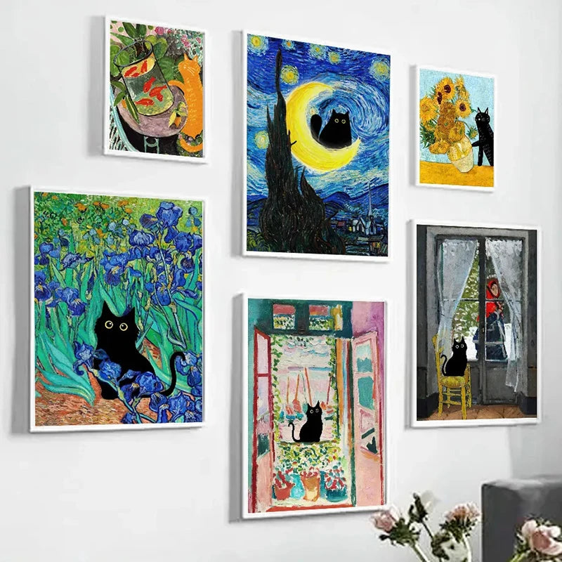 peinture humoristique de style impressionniste pour décoration murale