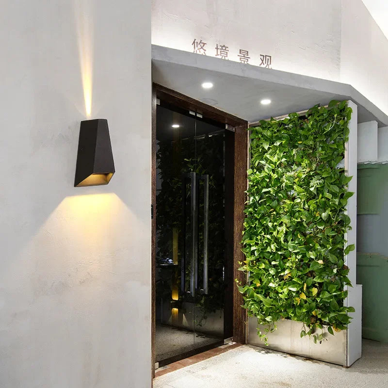 applique murale extérieure étanche en aluminium avec verre trempé rohs ce